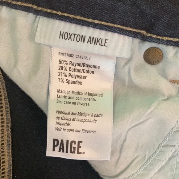 Paige Hoxton Ankle “Calani” Dark Wash Jeans - Picture 11 of 15